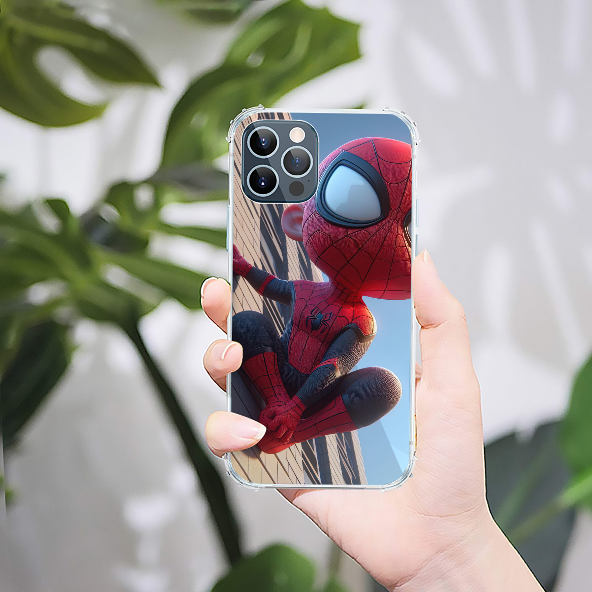 （画像用） Spider Man スパイダーマン 【iPhone 12シリーズ対応】透明スマホケース（クリアソフトケース）